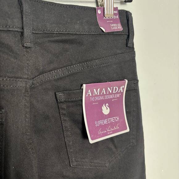 NWT Gloria Vanderbilt Amanda Jeans Black New 12 Pants Work - Picture 6 of 11